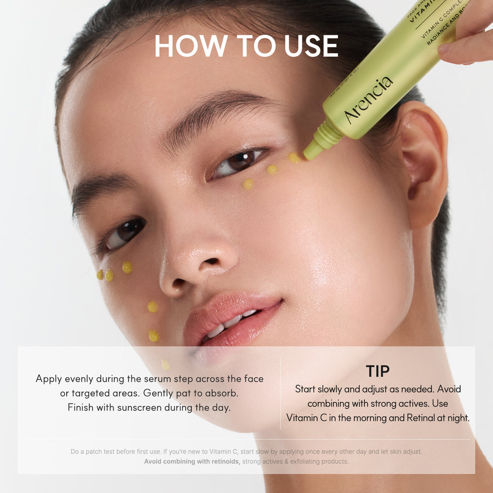 Arencia Vitamin C Booster Shot, Pure Vitamin C + Glutathione for Bright, Healthy Skin Glow